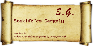 Steklács Gergely névjegykártya
