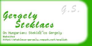 gergely steklacs business card